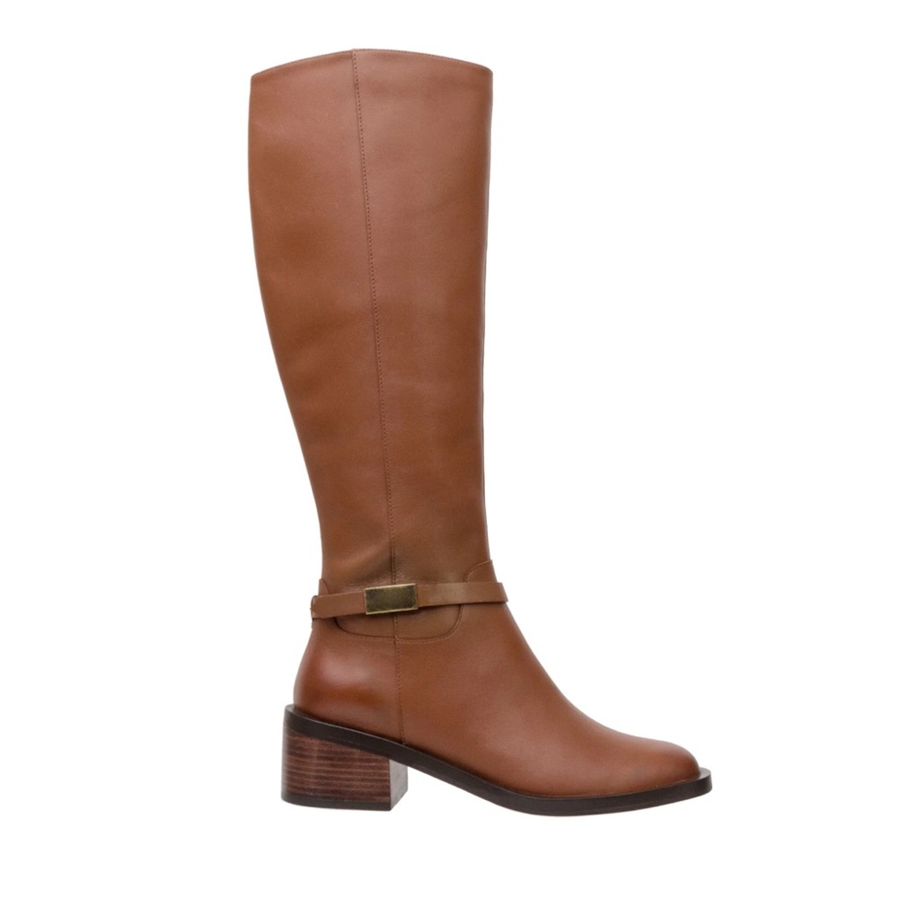 Paolo Kamile Brown Leather Women’s Knee High Riding Boots Size 7 New
